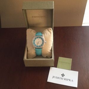 Turquoise Leather strap. Turquoise stone inlay